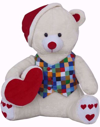 Teddy with Santa Cap and Heart , teddy bear with cap online