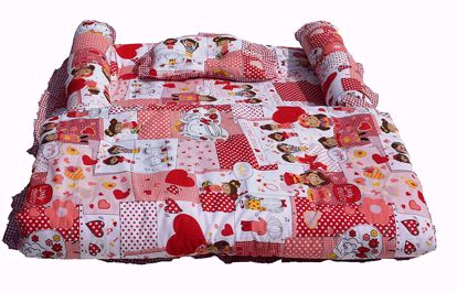 Baby Mattress with Quilt Collage (Red) - mt03-red-collage,baby cot bedding sets sale online
