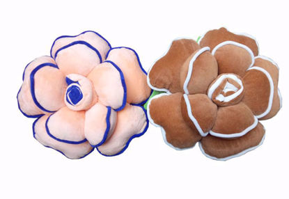 Picture of Flower Pillow Peach ,Brown