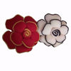 Picture of Flower Pillow (Red-Cream)-