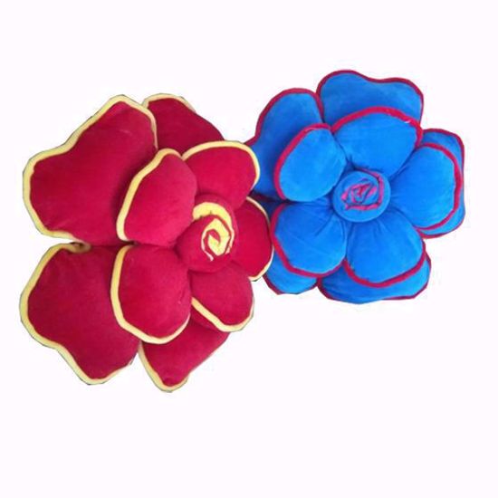 Picture of Flower Pillow (Red-Blue)