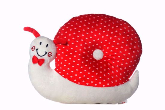 Picture of Snail  Pillow-( red-white)