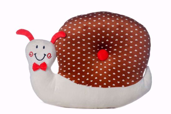 Picture of snail  Pillow-( brown-white)