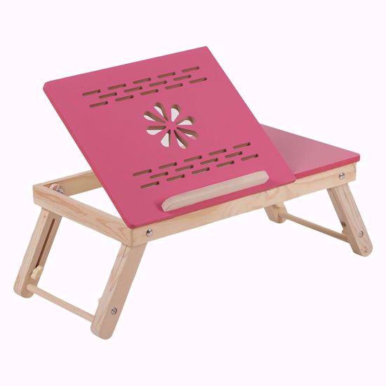 Laptop Table – Pink Half Flower Design