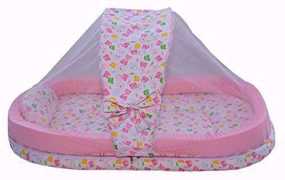 Mattress with Mosquito Net Pink Teddy
