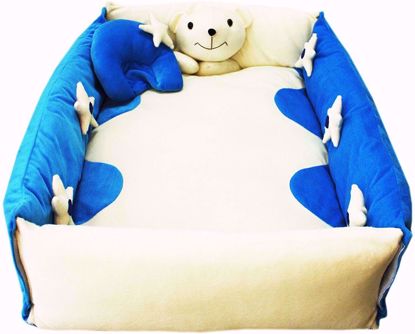 Play Mat With Pillow-Blue And White