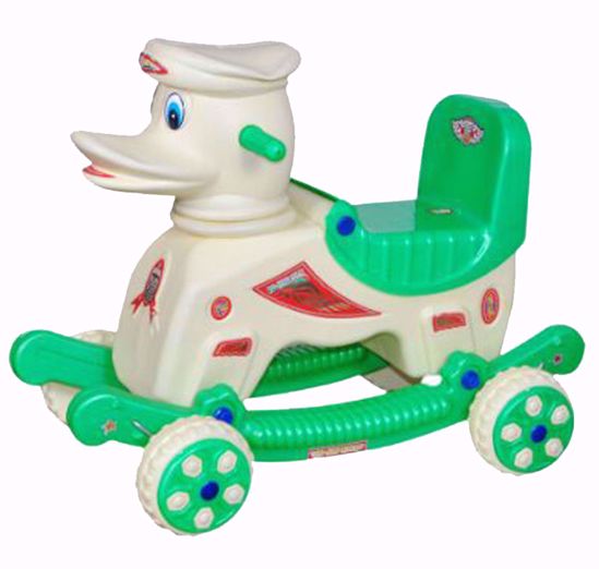 Baby Musical Duck Rider Cream & Green