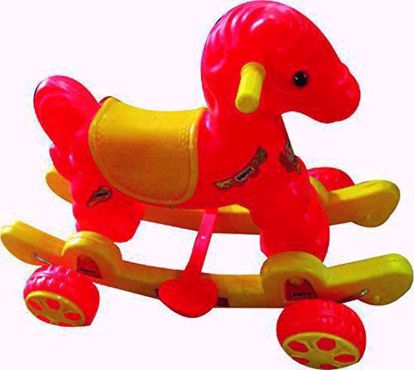 Baby Horse Rider - red and yellow