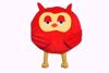 Owl shape Pillow Red