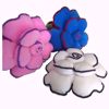 Flower-Pillow-Set-of-3, Pink, Blue, White