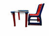 Chair  & Table-Blue & Red