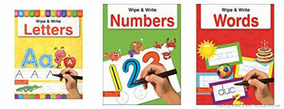 Picture of Wipe and Write Series( Set of 3 books)- Alphabet, Number & Words